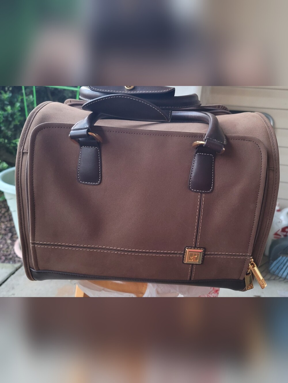 Diane Von Furstenberg Brown and Dark Brown Travel Tote